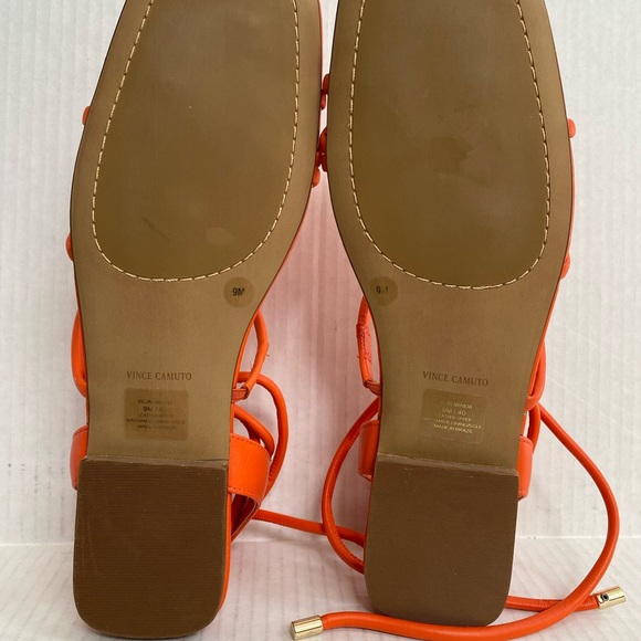 New Vince Camuto Alminda orange Strappy sandals Leather upper size 8 - Picture 4 of 5